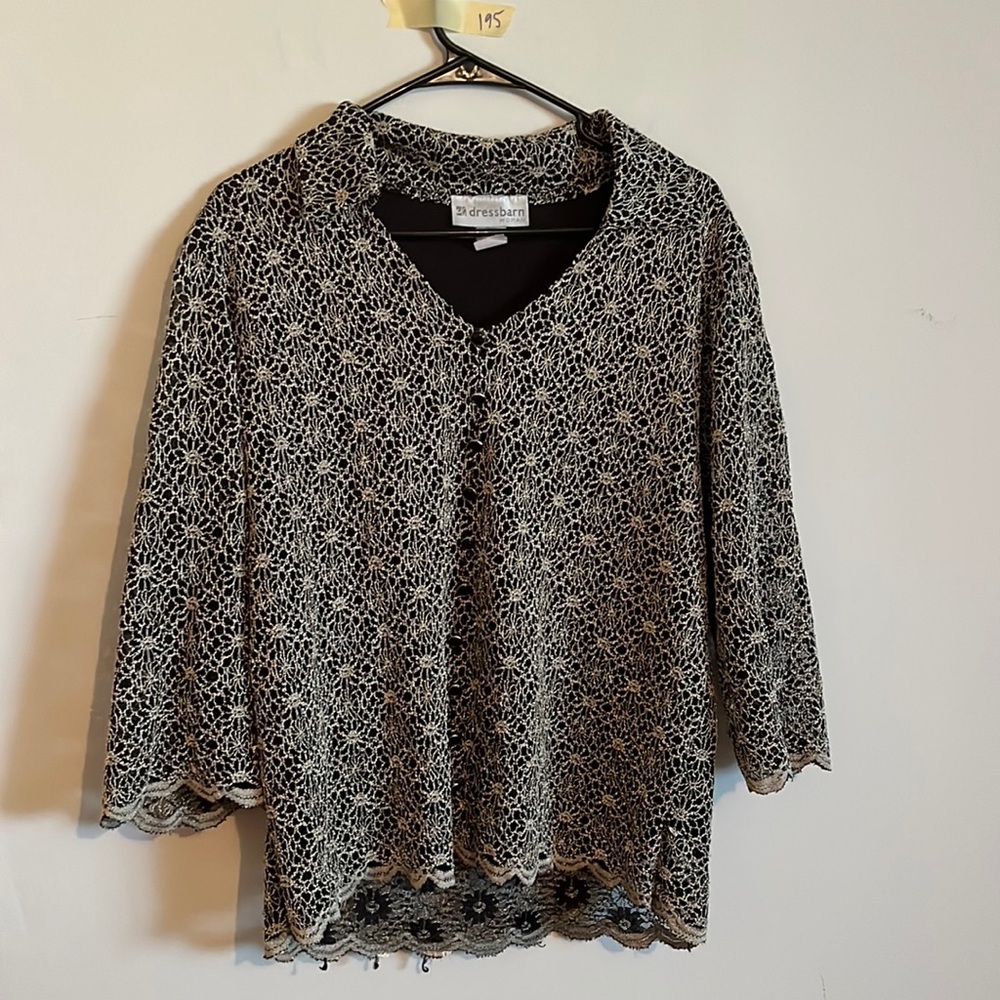 Dress barn blouse 3/4 sleeve